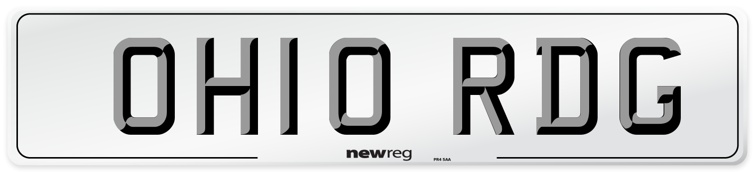 OH10 RDG Number Plate from New Reg
